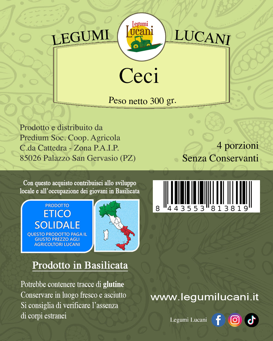 CHICKPEAS (large) - Grown in Basilicata, Italy