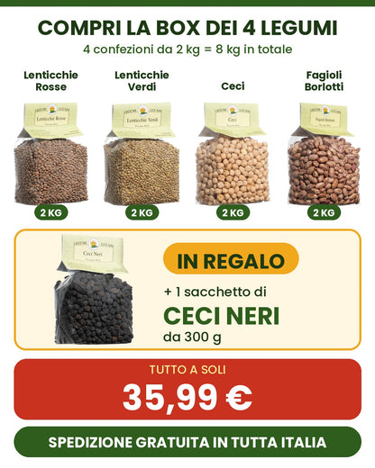 🎁 Box 8 kg Legumi Lucani - Spedizione Gratuita 🚚